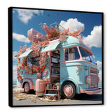 Pastel Ice Cream Truck I - Car Van Canvas Wall Art