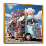 Pastel Ice Cream Truck I - Car Van Canvas Wall Art