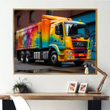 Urban Delivery Truck Graffiti - Truck Canvas Wall Art