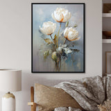 Gray Tulip Quiet Stand I - Floral Canvas Wall Art