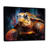 Pop Art Portrayal Of A Turtle - Turtle Bedroom Wall Art