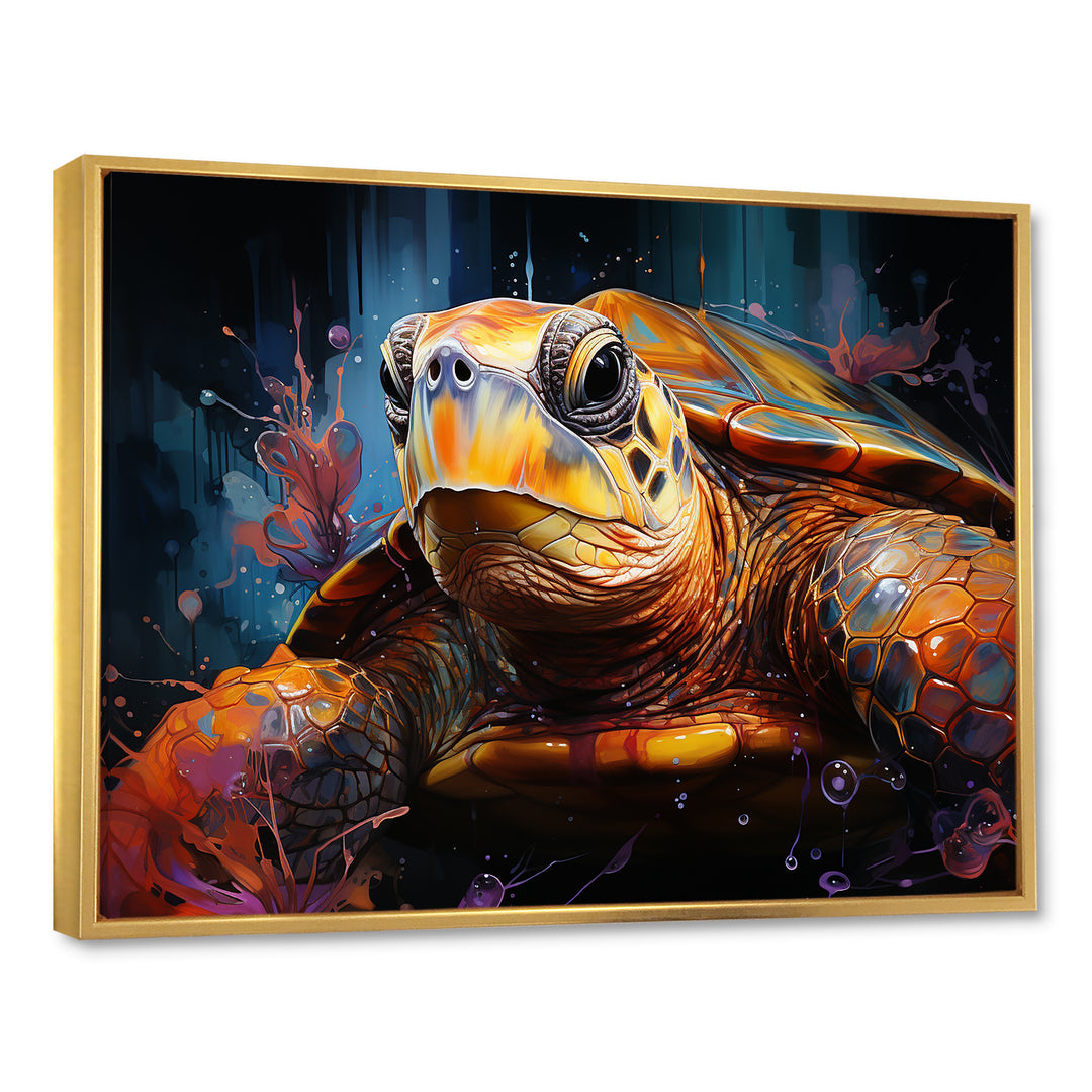 Pop Art Portrayal Of A Turtle - Turtle Bedroom Wall Art