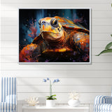 Pop Art Portrayal Of A Turtle - Turtle Bedroom Wall Art