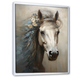 Minimalism Black and white Horse - Horse Large Canvas Wall Art