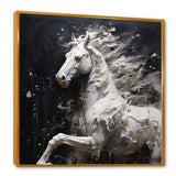 Minimalism Black and white Galloping Horse - Horse Home Decor Art