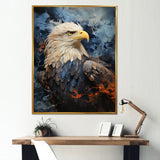Blue and Black Abstract Eagle - Eagle Canvas Wall Art