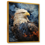 Blue and Black Abstract Eagle - Eagle Canvas Wall Art