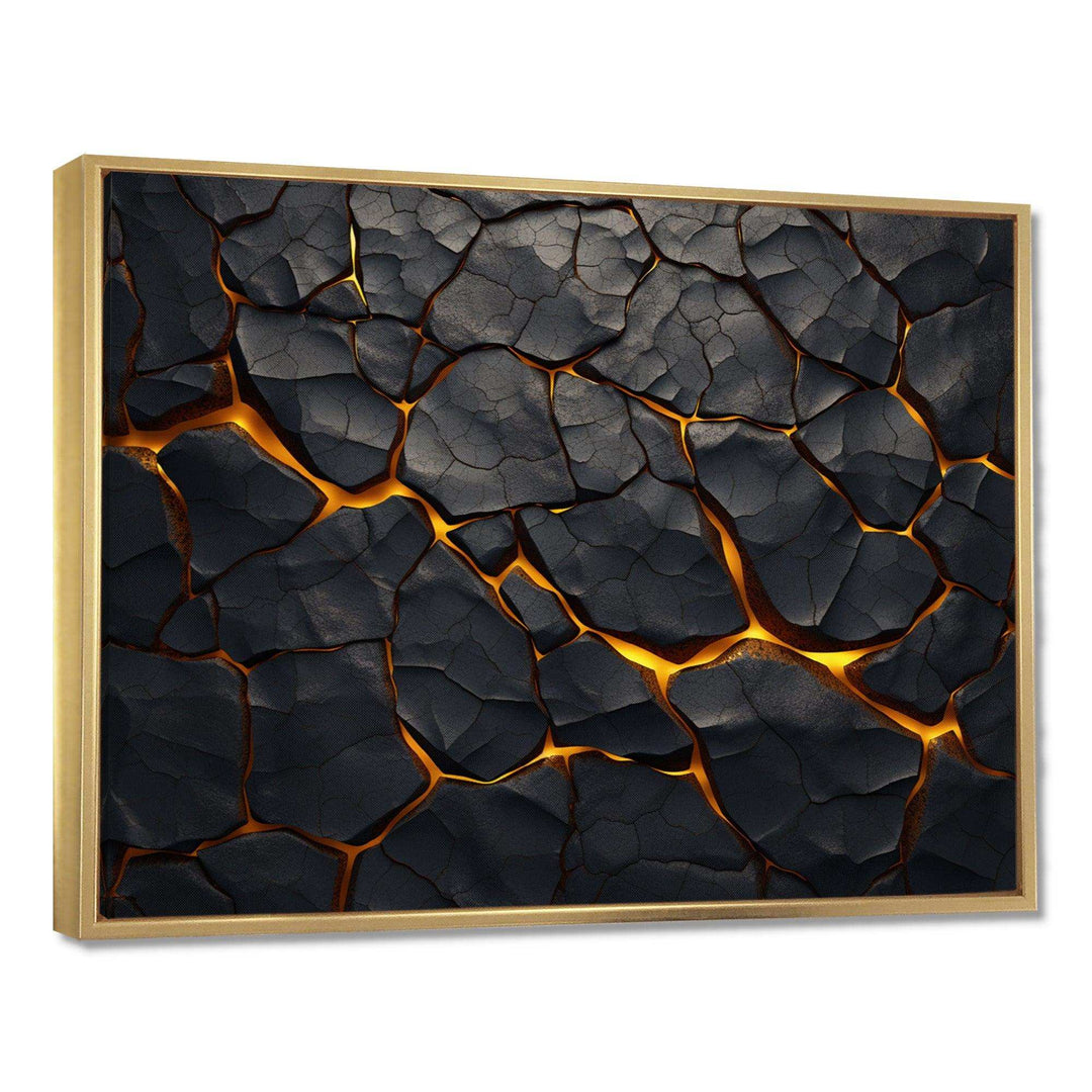 volcano Volcanic Veins - Landscapes Canvas Wall Art