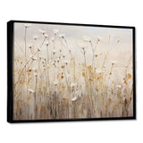 beige Wildflowers Floral Fantasy - Floral Canvas Wall Art