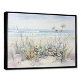 Wildflowers on the beach - Floral Canvas Wall Art