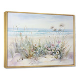 Wildflowers on the beach - Floral Canvas Wall Art