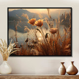 Sunset Wildflower Serenade - Floral Canvas Wall Art