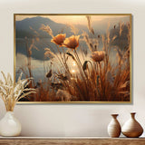 Sunset Wildflower Serenade - Floral Canvas Wall Art