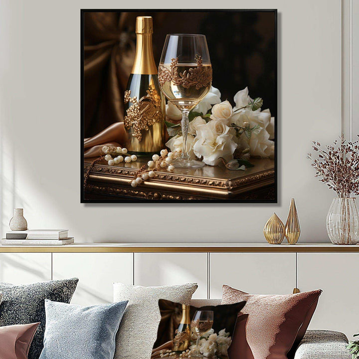 Classic Elegance - Food &amp; Beverage Canvas Wall Art