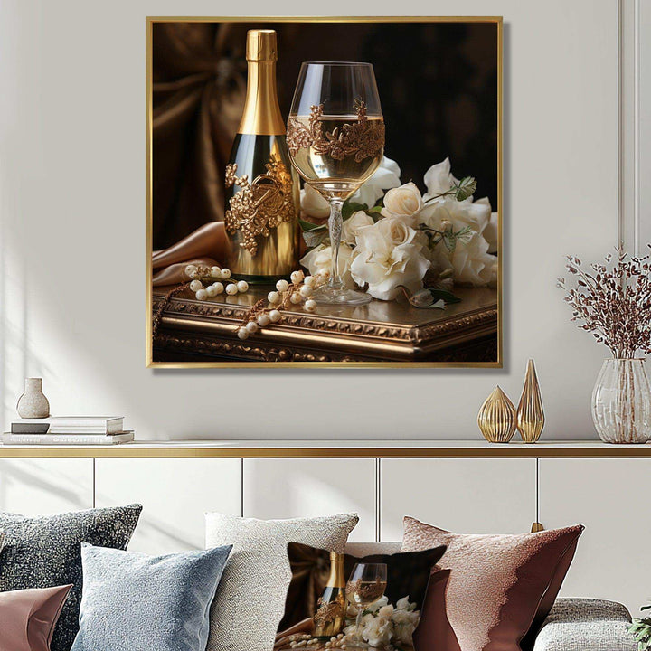 Classic Elegance - Food &amp; Beverage Canvas Wall Art