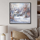 winter charm at country home - Landscapes Canvas Wall Art