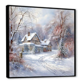 winter charm at country home - Landscapes Canvas Wall Art