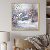 winter charm at country home - Landscapes Canvas Wall Art