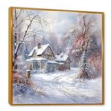 winter charm at country home - Landscapes Canvas Wall Art