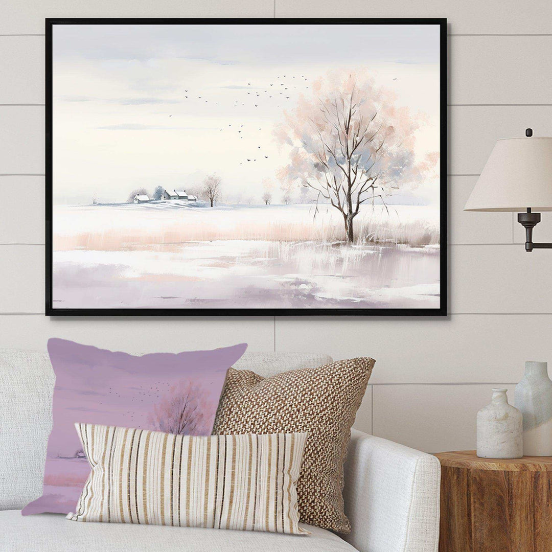 winter scenery minimalism - Landscapes Canvas Wall Art