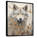 minimalism Beige Wolf expression - Beige Wolf Wall Art