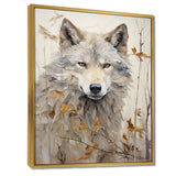 minimalism Beige Wolf expression - Beige Wolf Wall Art