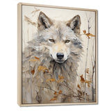 minimalism Beige Wolf expression - Beige Wolf Wall Art