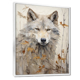 minimalism Beige Wolf expression - Beige Wolf Wall Art