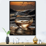 Bronze Brilliance vase harmony - Abstract Canvas Wall Art