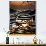 Bronze Brilliance vase harmony - Abstract Canvas Wall Art