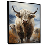 Yaks grazing in mountain - Yaks Bedroom Wall Art