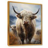 Yaks grazing in mountain - Yaks Bedroom Wall Art