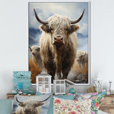 Yaks grazing in mountain - Yaks Bedroom Wall Art