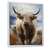 Yaks grazing in mountain - Yaks Bedroom Wall Art