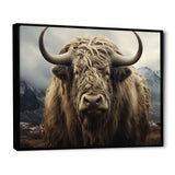 Monochrome Yak Grazing Scene - Yaks Wall Decor