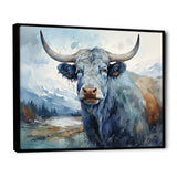 blue and grey yak painting - Yaks Wall Art Prints