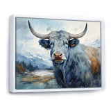 blue and grey yak painting - Yaks Wall Art Prints