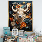 Cubist Herd yak sketch - Beige Yaks Wall Art