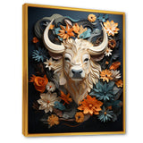 Cubist Herd yak sketch - Beige Yaks Wall Art