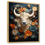 Cubist Herd yak sketch - Beige Yaks Wall Art