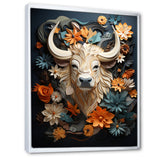 Cubist Herd yak sketch - Beige Yaks Wall Art