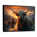 Expressionist Yaks horizon - Yaks Home Decor Art