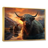 Expressionist Yaks horizon - Yaks Home Decor Art