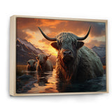Expressionist Yaks horizon - Yaks Home Decor Art