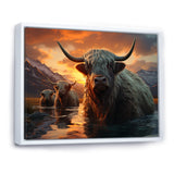 Expressionist Yaks horizon - Yaks Home Decor Art