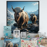 enchanted yaks portrait in winter - Yaks Canvas Wall Art