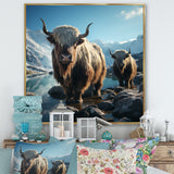 enchanted yaks portrait in winter - Yaks Canvas Wall Art