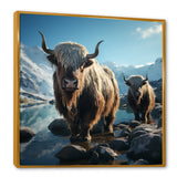 enchanted yaks portrait in winter - Yaks Canvas Wall Art