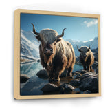 enchanted yaks portrait in winter - Yaks Canvas Wall Art