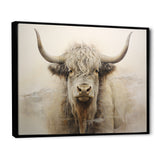 minimalism beige Yak painting - Yaks Wall Decor